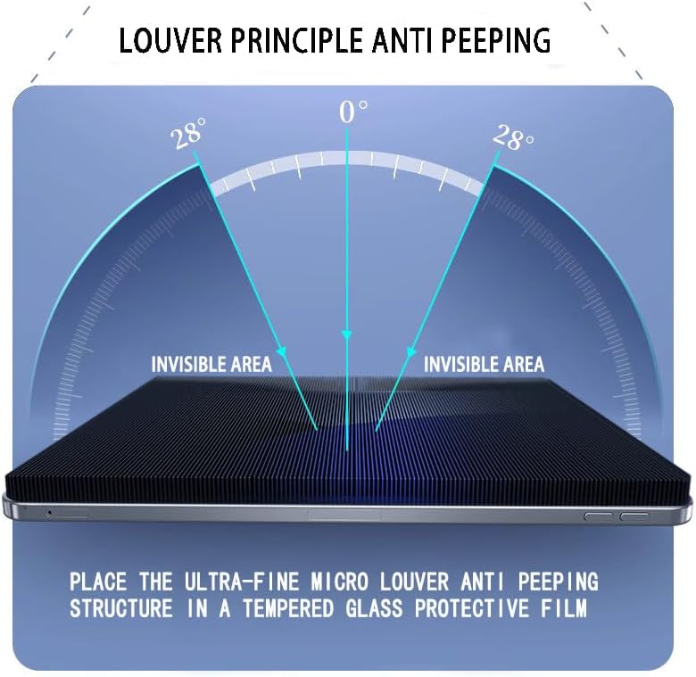 XINDERS 1 Pack Privacy Screen Protector for IPAD 11th/10th Generation 10.9 inch (2025/2022 Models) Tempered Glass Apple Pencil Compatible - Image 3